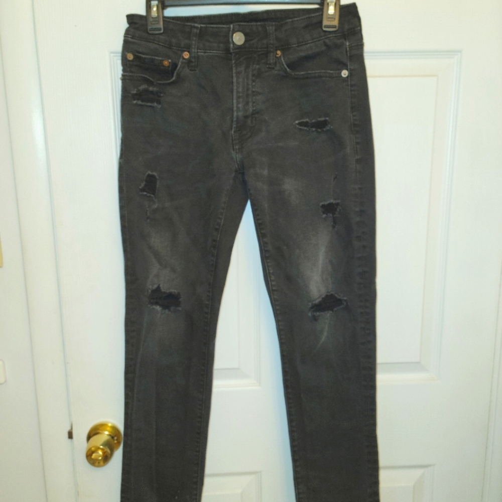 American Eagle Next Level Flex Black Ripped Jeans